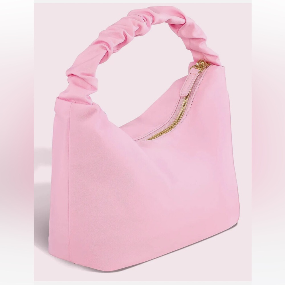 Stoney Clover Lane scrunch top purse in flamingo